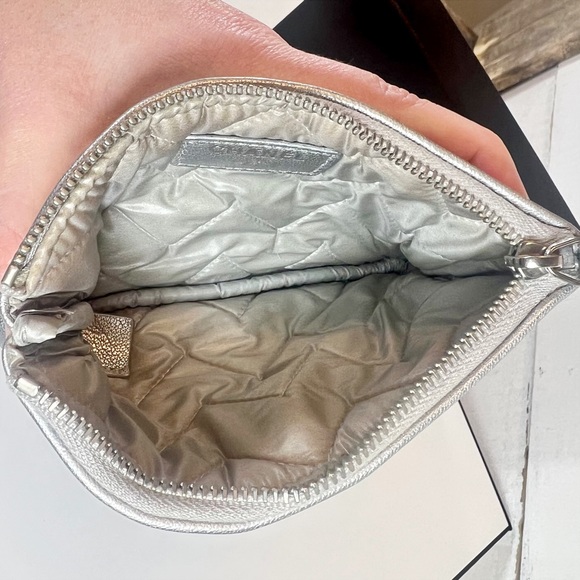 |SOLD| Chanel Chevron Lambskin Leather CC Logo Pouch - Picture 7 of 10